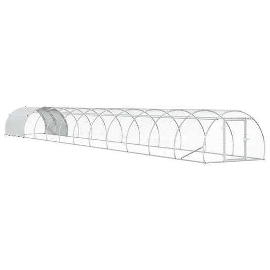 Chicken Coop Silver 1200 x 150 x 100 cm Galvanised Steel