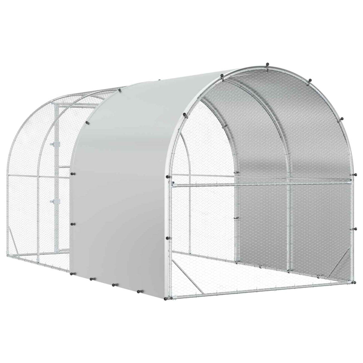Chicken Coop Silver 400 x 200 x 200 cm Galvanised Steel