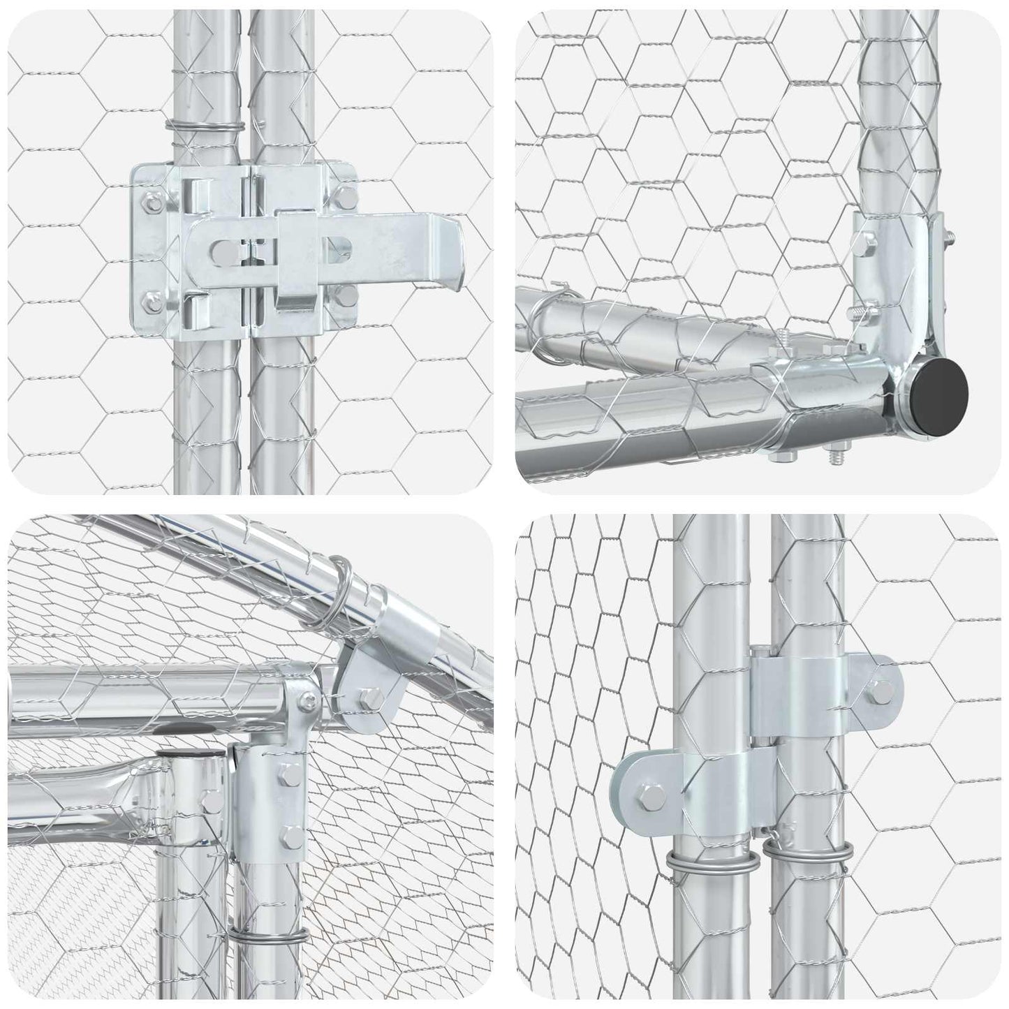 Chicken Coop Silver 600 x 200 x 200 cm Galvanised Steel