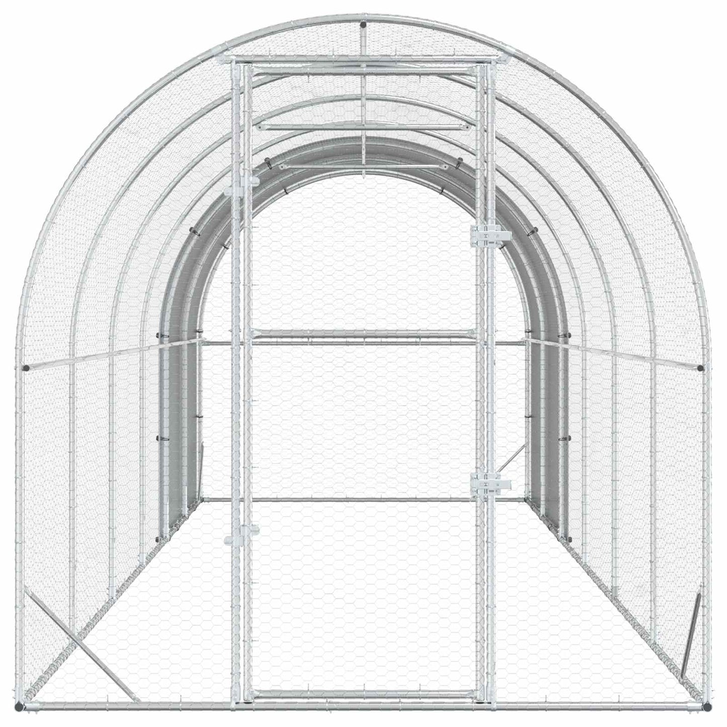 Chicken Coop Silver 600 x 200 x 200 cm Galvanised Steel