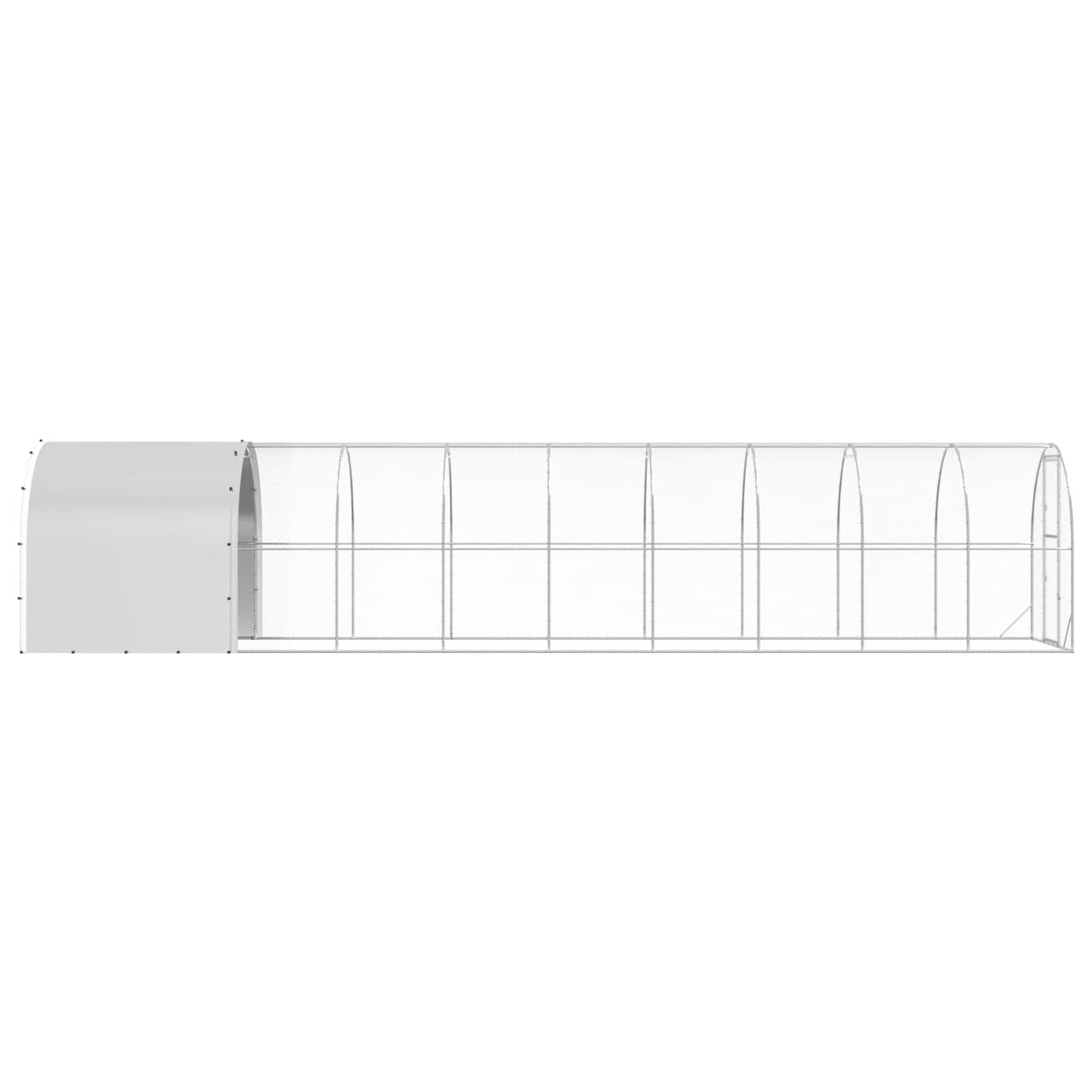 Chicken Coop Silver 1000 x 200 x 200 cm Galvanised Steel