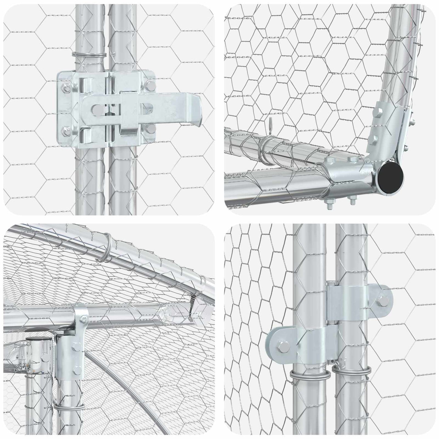 Chicken Coop Silver 400 x 300 x 200 cm Galvanised Steel