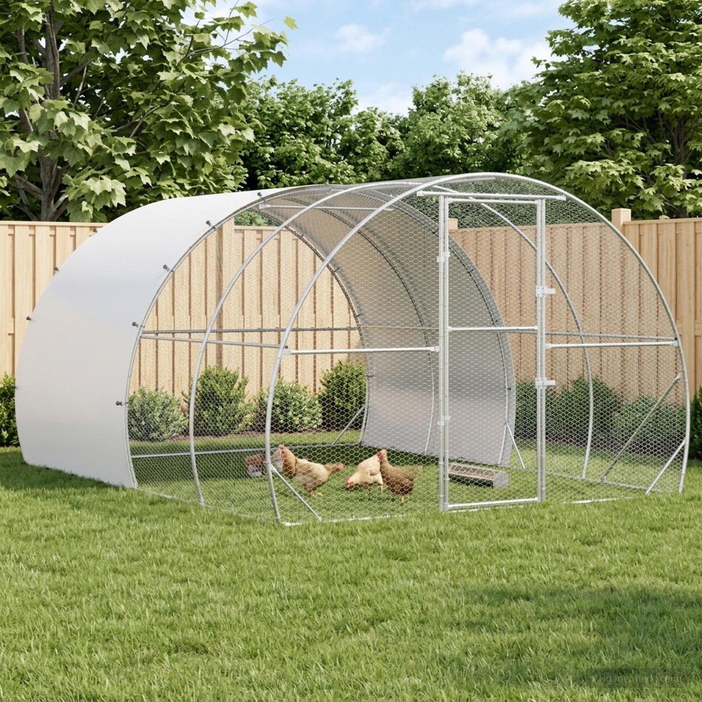 Chicken Coop Silver 400 x 300 x 200 cm Galvanised Steel