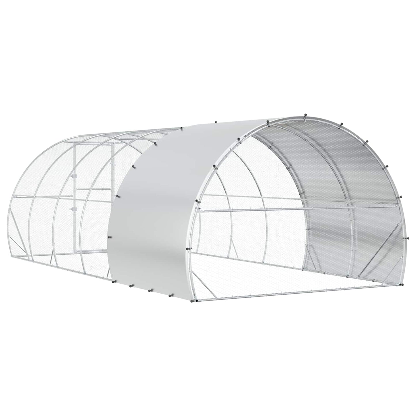 Chicken Coop Silver 600 x 300 x 200 cm Galvanised Steel