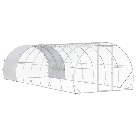 Chicken Coop Silver 800 x 300 x 200 cm Galvanised Steel
