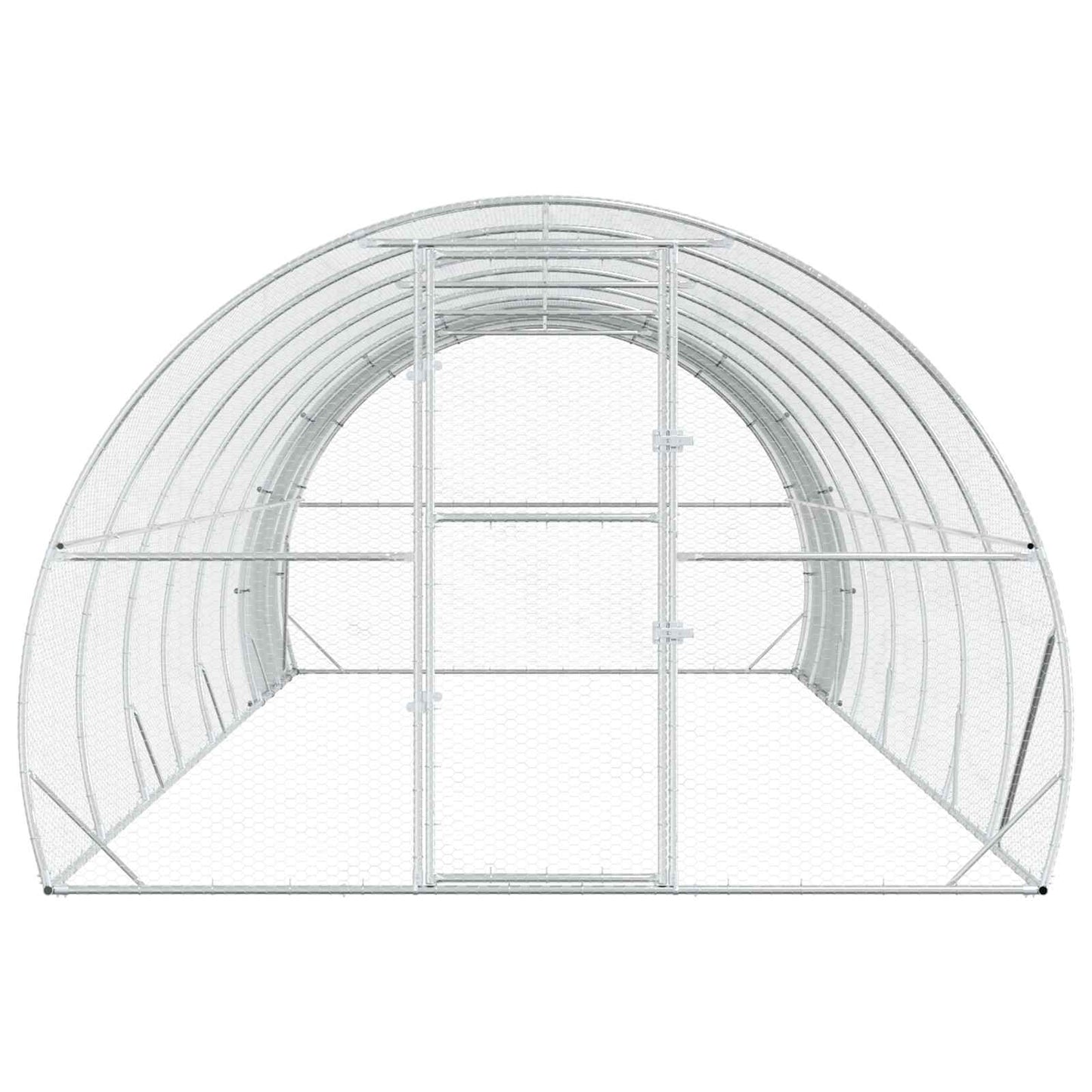 Chicken Coop Silver 800 x 300 x 200 cm Galvanised Steel