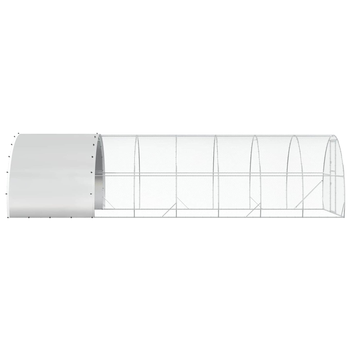 Chicken Coop Silver 800 x 300 x 200 cm Galvanised Steel
