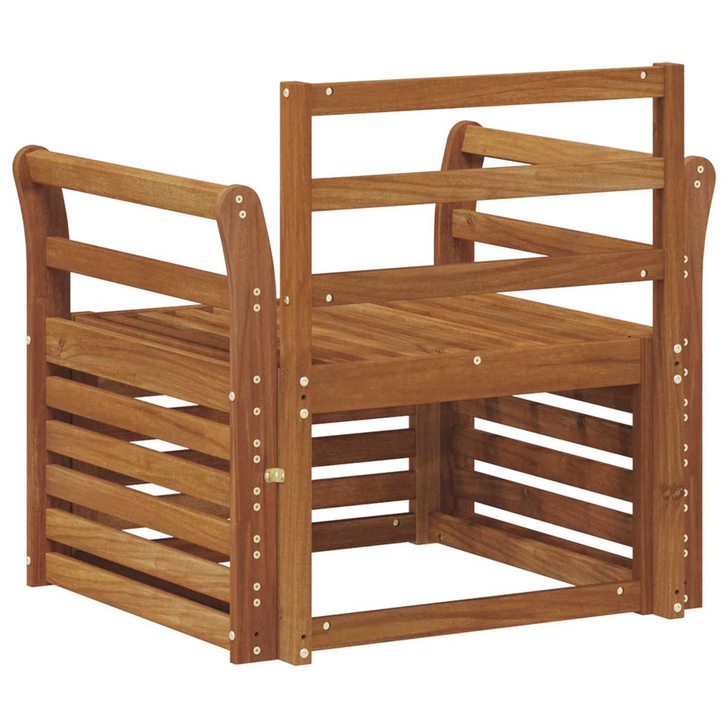 Outdoor Sofa Solid Acacia Wood Natural