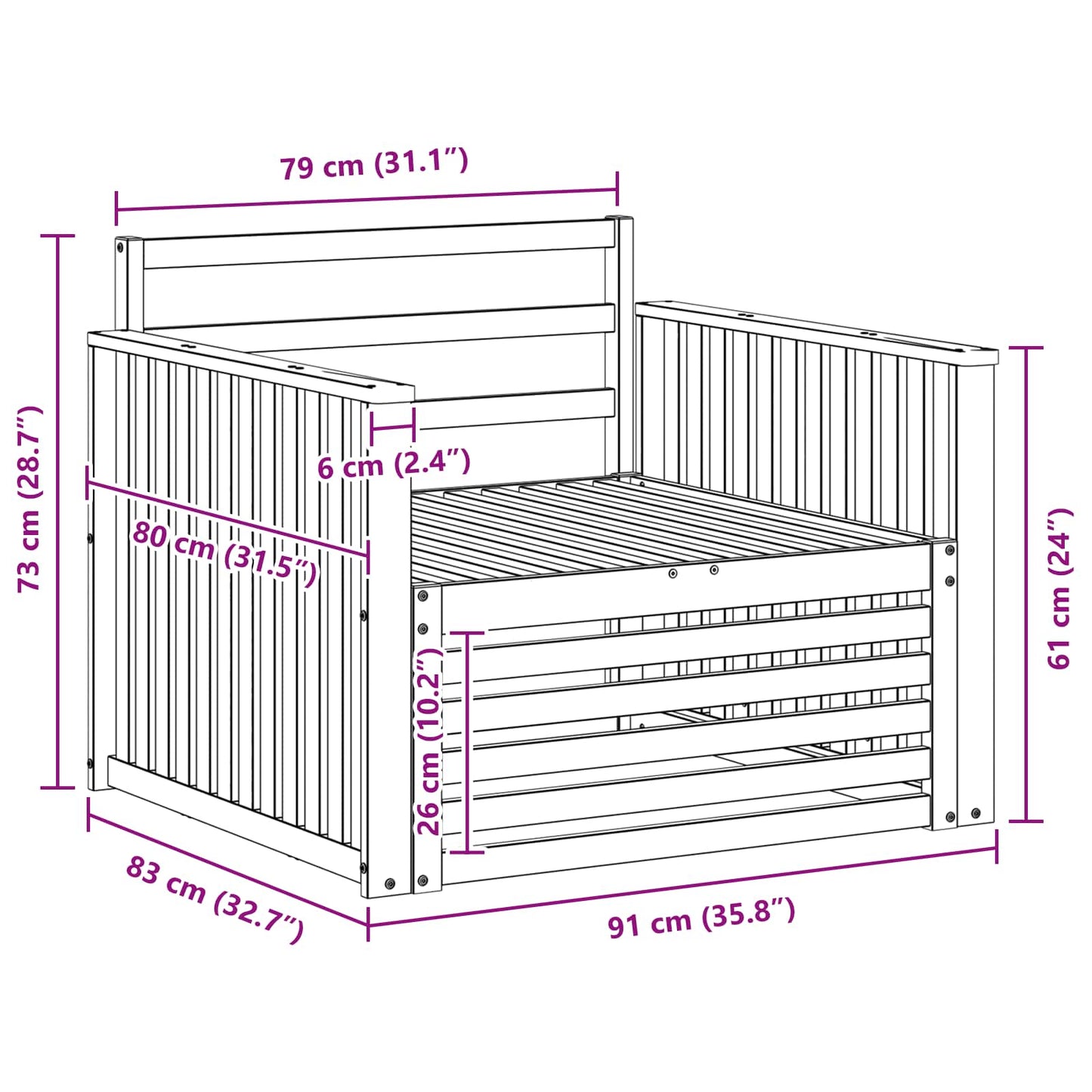2 Piece Outdoor Sofa Natural