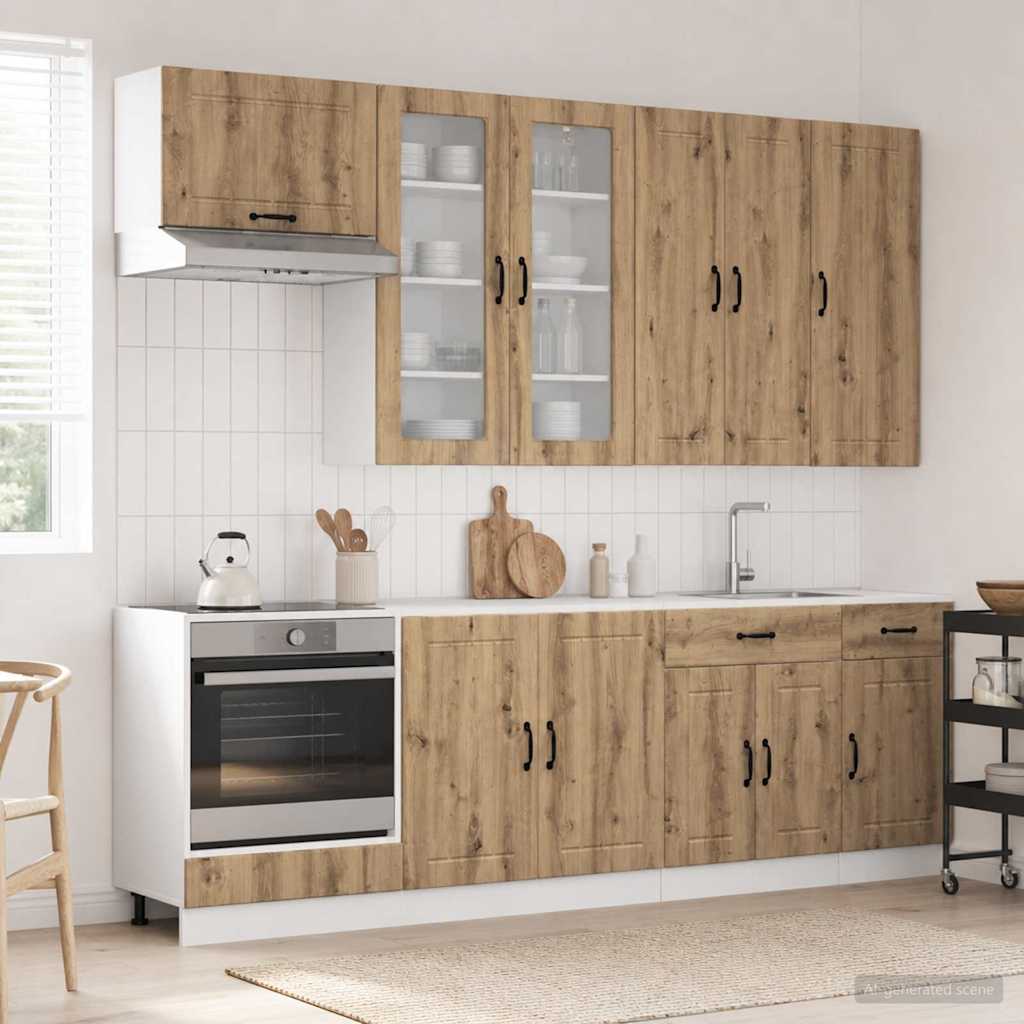 Kitchen Unit LUCCA 8 pcs Artisan Oak Engineered Wood
