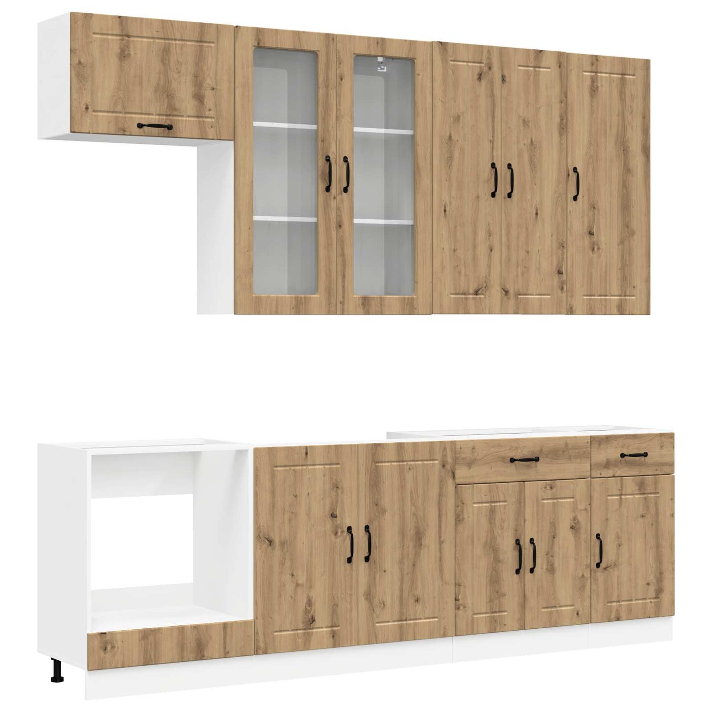 Kitchen Unit LUCCA 8 pcs Artisan Oak Engineered Wood