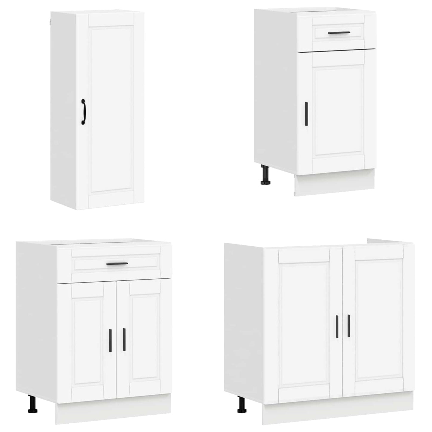 Kitchen Unit PORTO 8 pcs White Engineered Wood