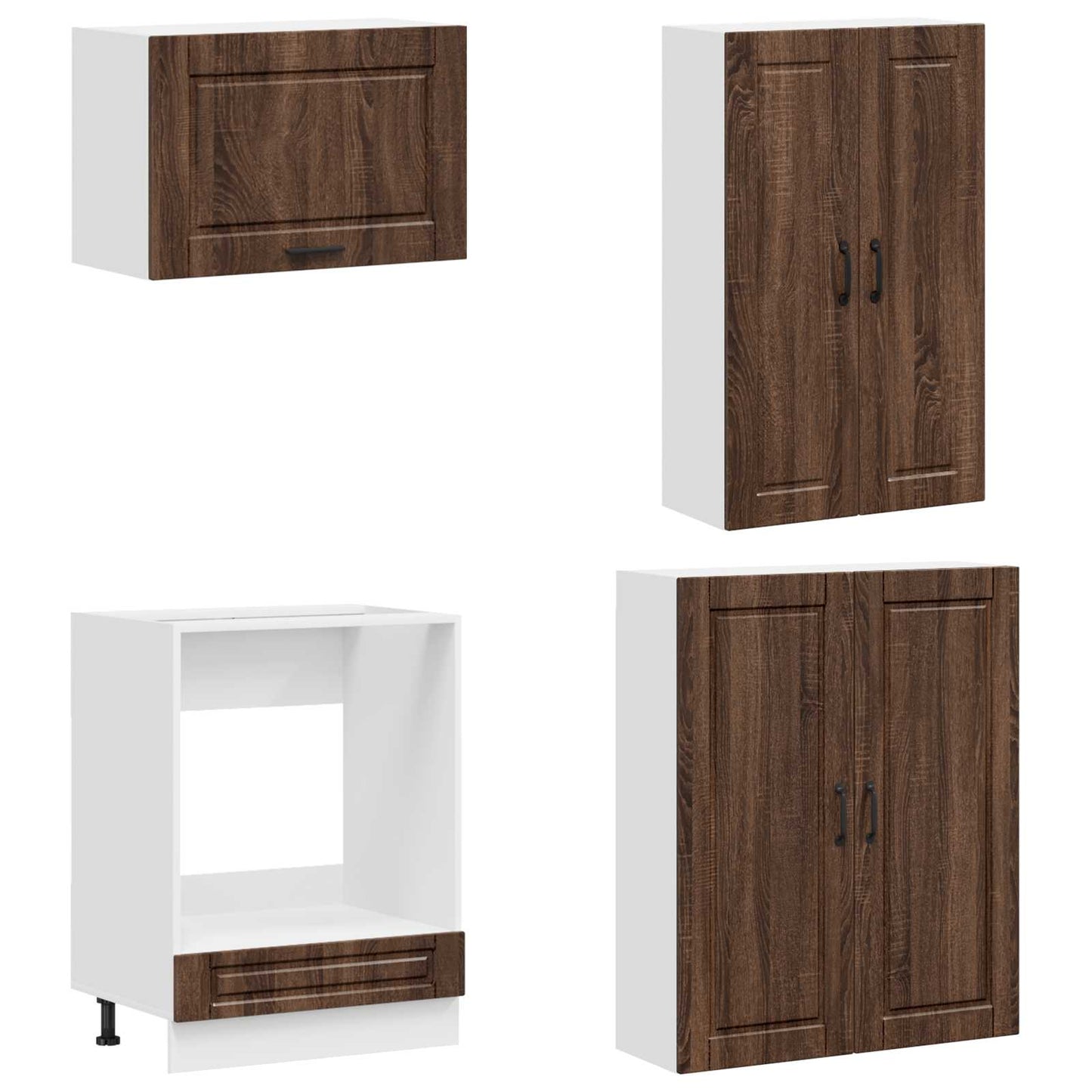 Kitchen Unit PORTO 8 pcs Brown Oak Engineered Wood