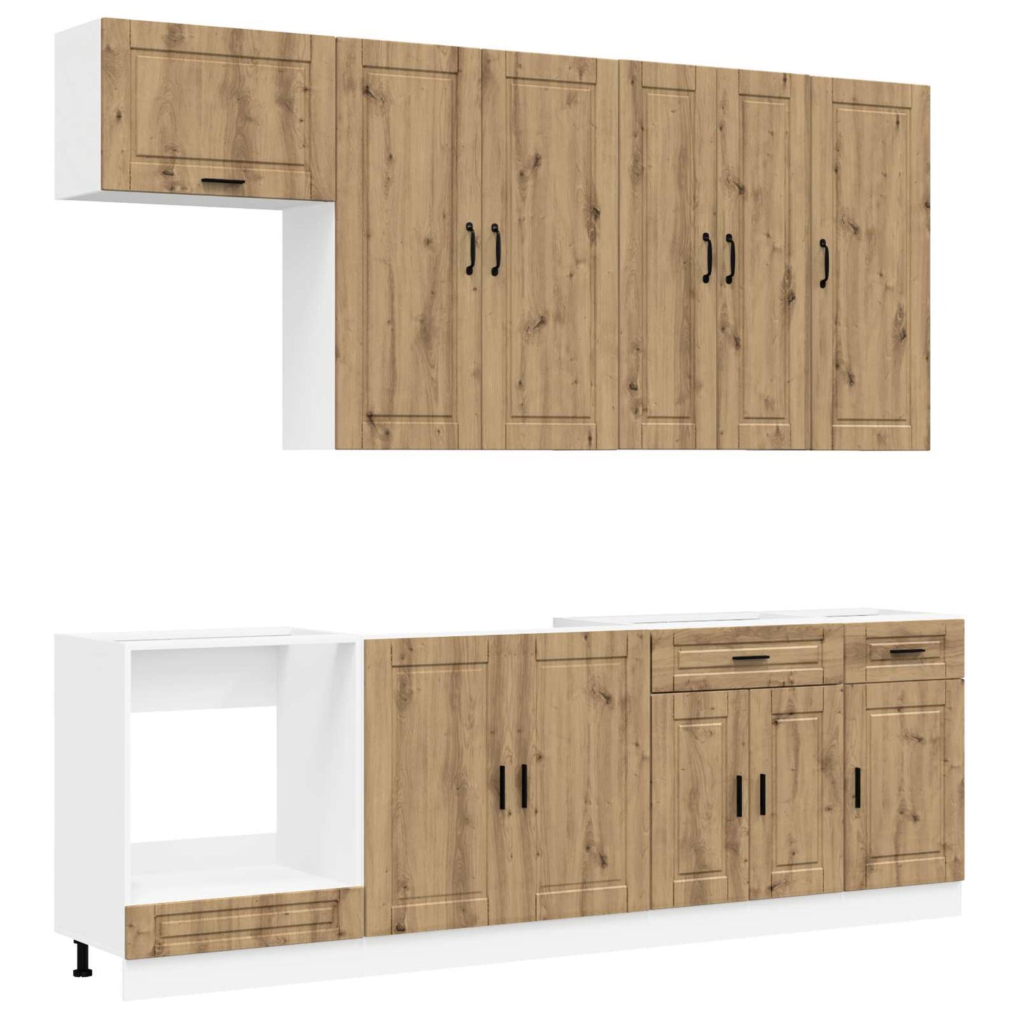 Kitchen Unit PORTO 8 pcs Artisan Oak Engineered Wood