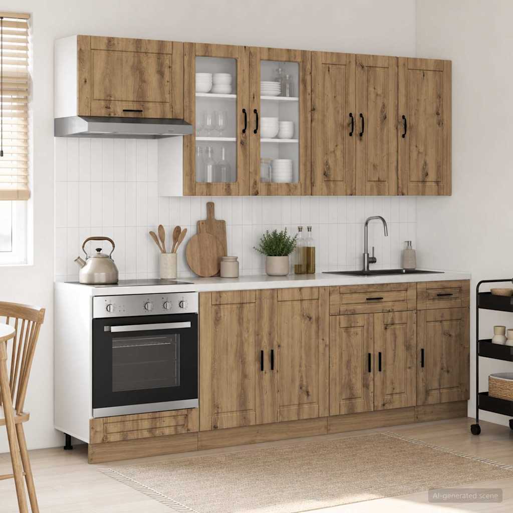 Kitchen Unit PORTO 8 pcs Artisan Oak Engineered Wood