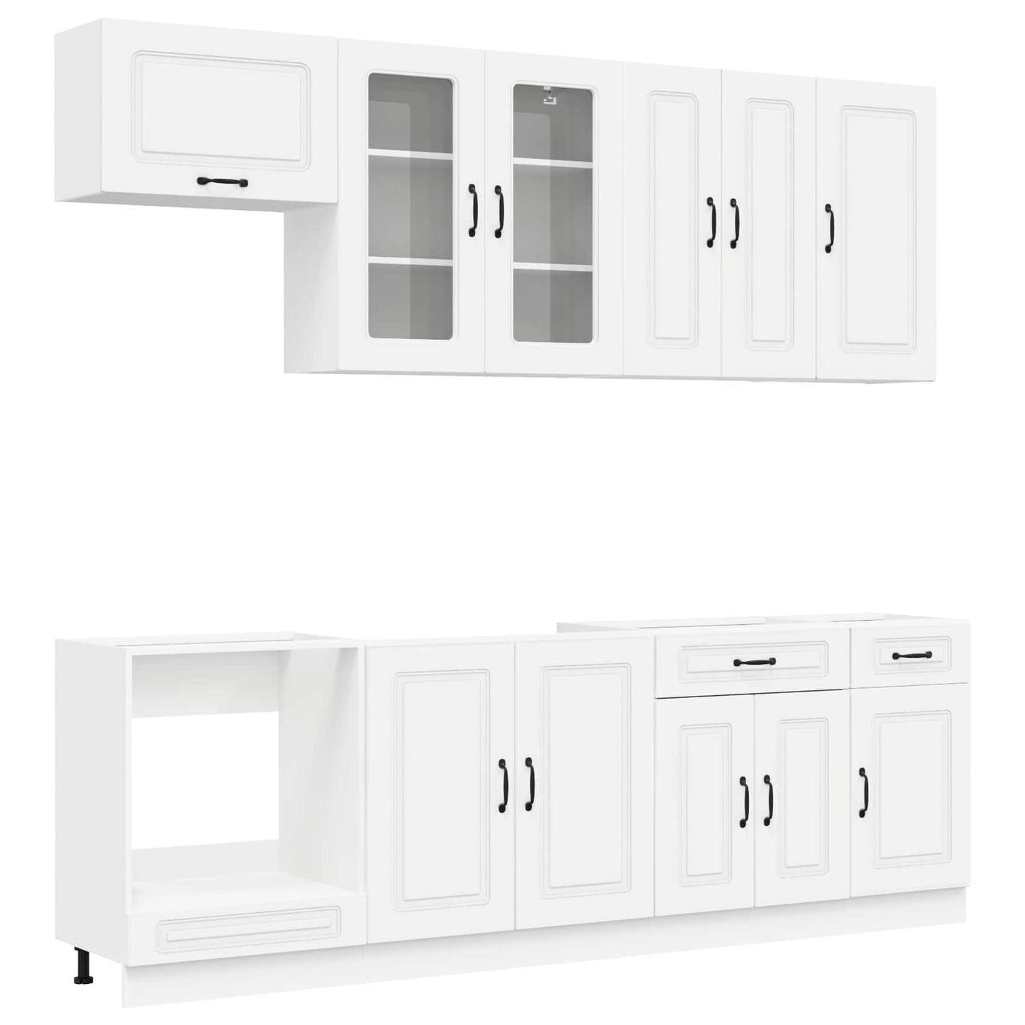 Kitchen Unit KALMAR 8 pcs White Engineered Wood