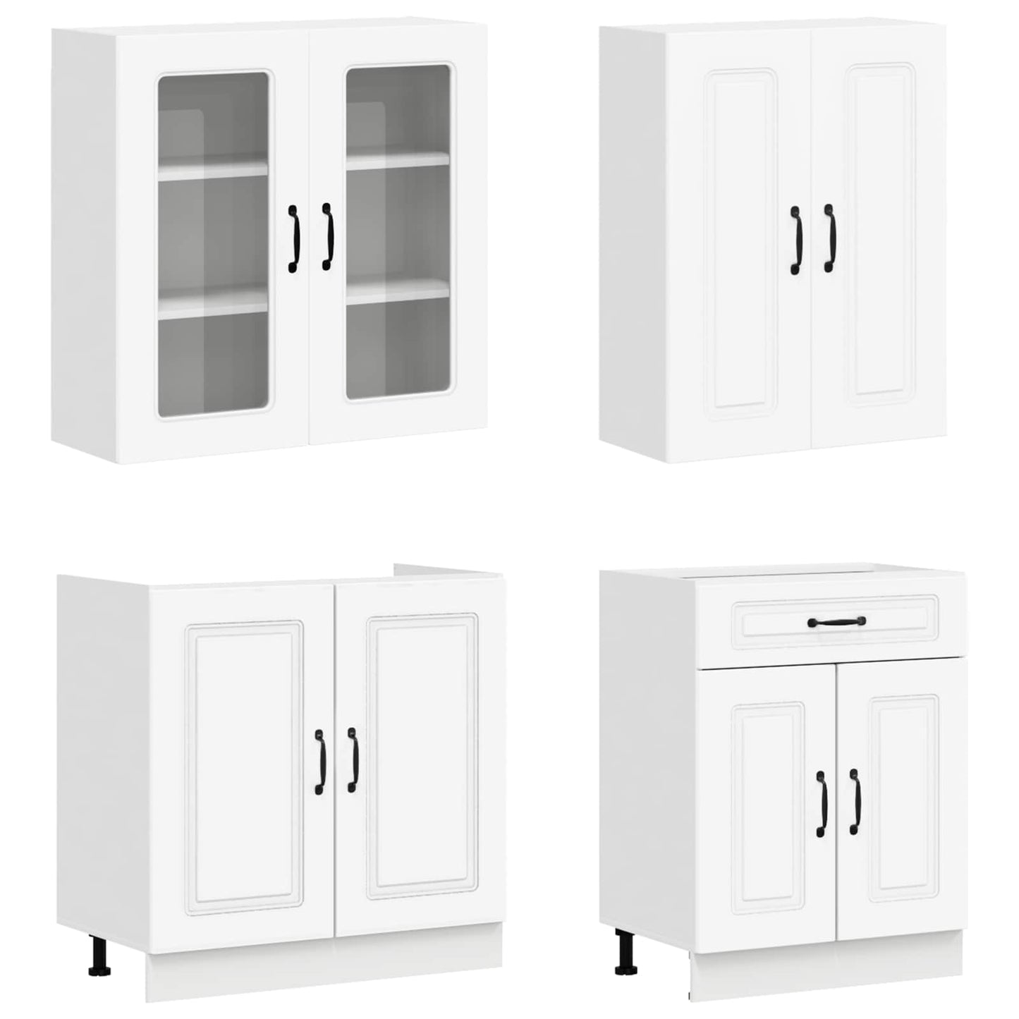 Kitchen Unit KALMAR 8 pcs White Engineered Wood