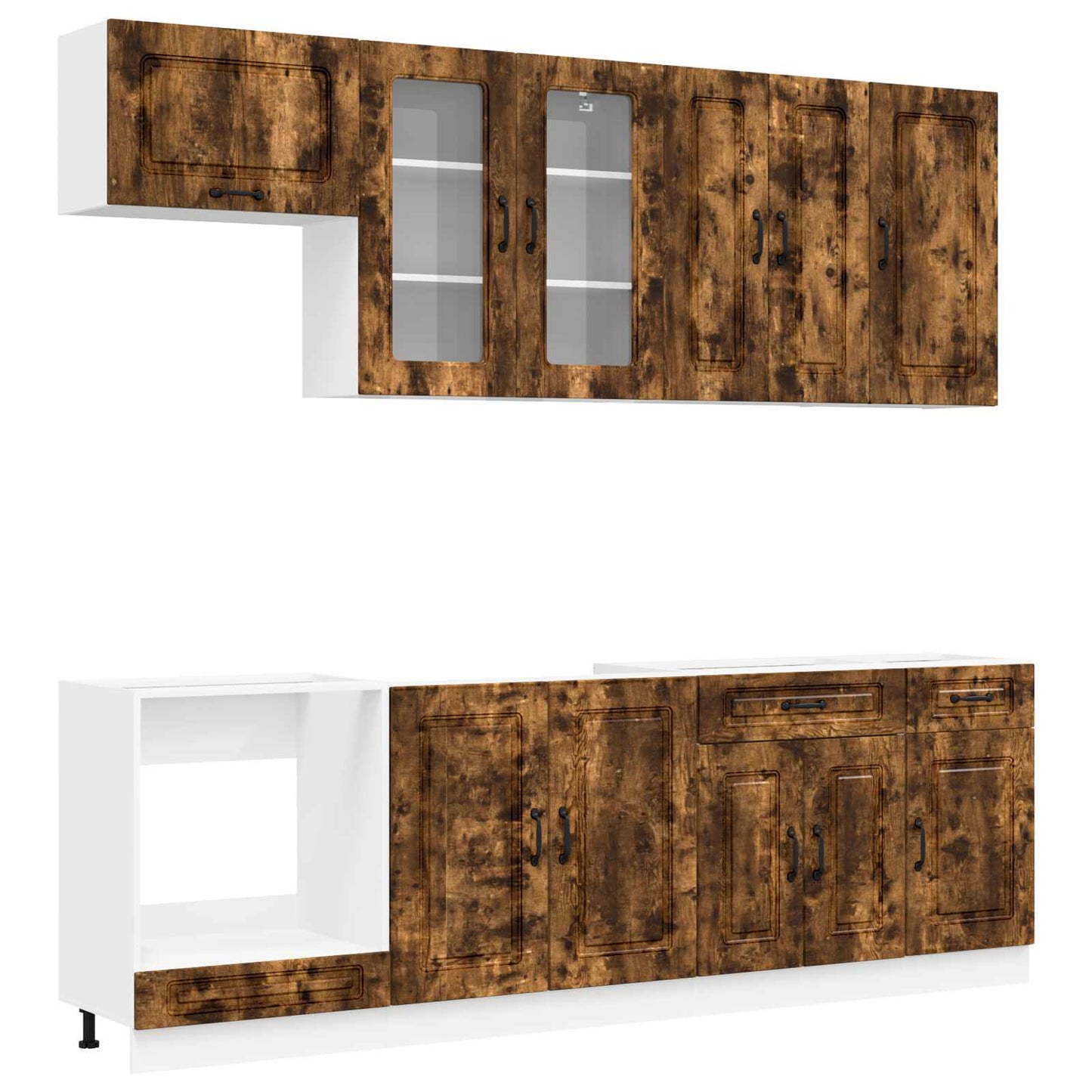 Kitchen Unit KALMAR 8 pcs Smoked Oak Engineered Wood