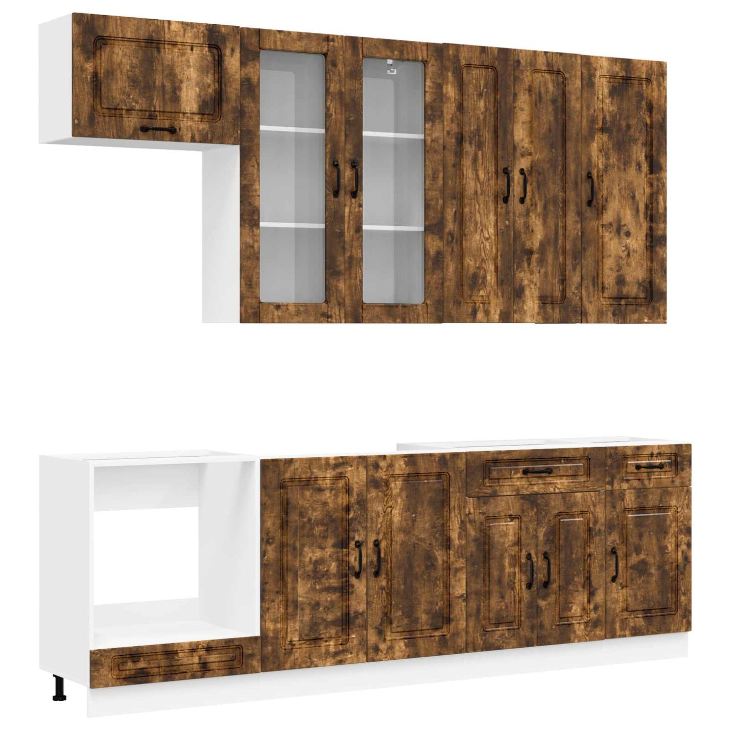 Kitchen Unit KALMAR 8 pcs Smoked Oak Engineered Wood