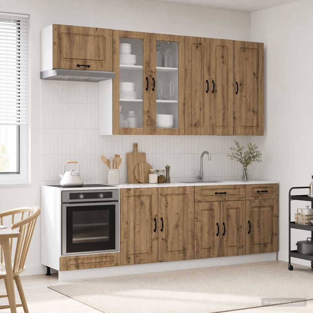 Kitchen Unit KALMAR 8 pcs Artisan Oak Engineered Wood