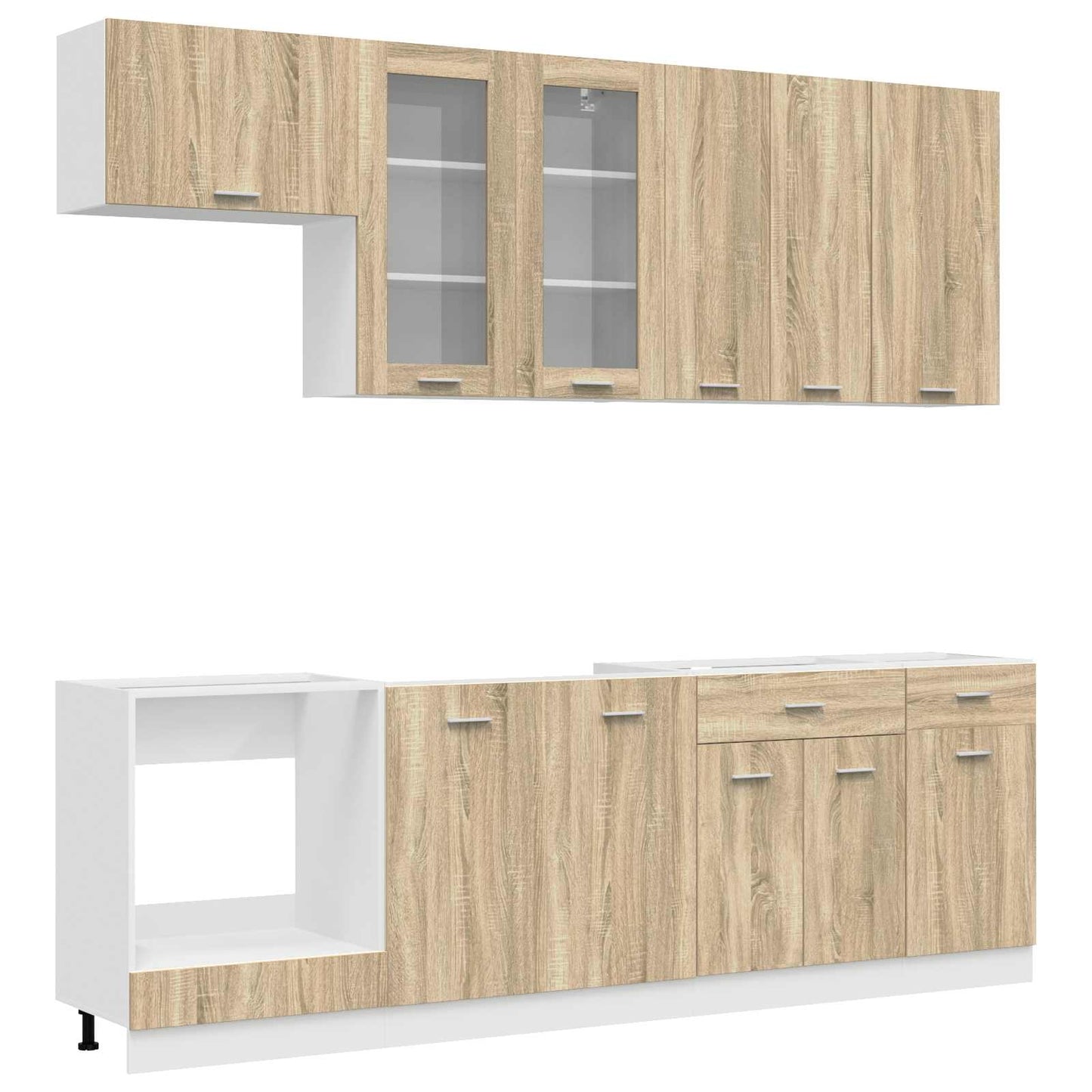 Kitchen Unit LYON 8 pcs Sonoma Oak Engineered Wood