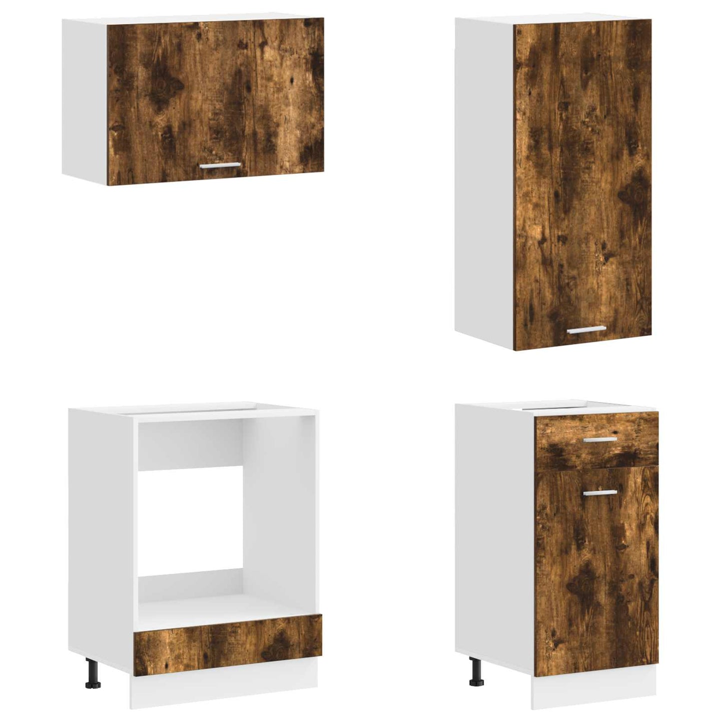 Kitchen Unit LYON 8 pcs Smoked Oak Engineered Wood