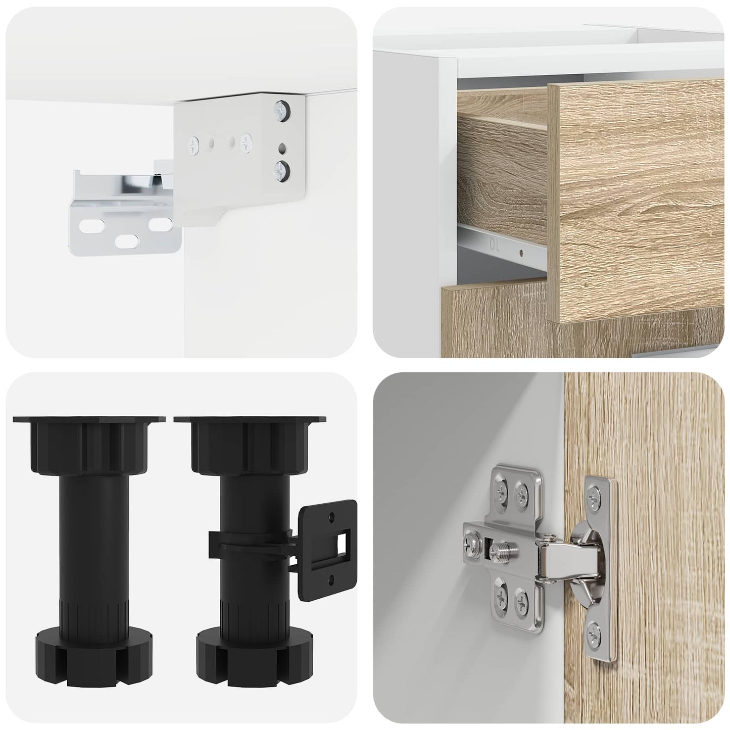 Kitchen Unit LYON 8 pcs Sonoma Oak Engineered Wood