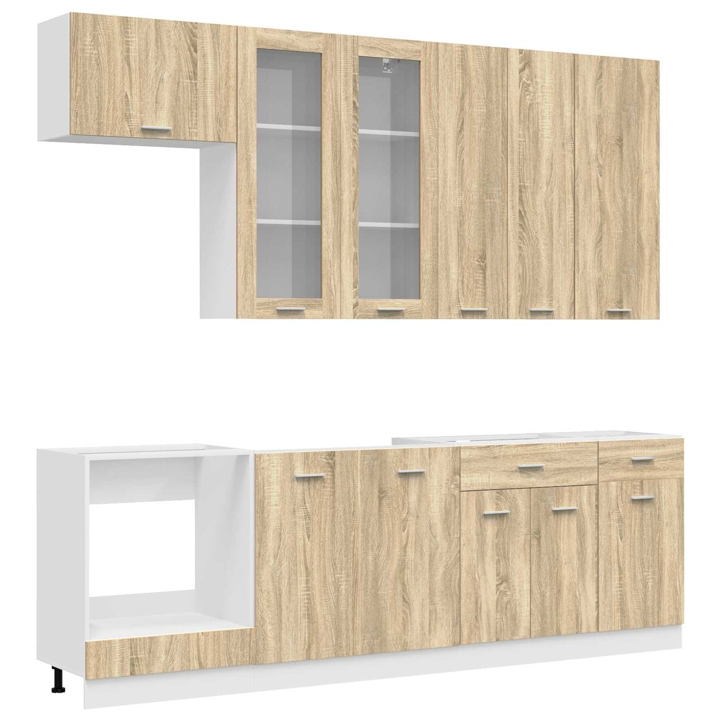 Kitchen Unit LYON 8 pcs Sonoma Oak Engineered Wood