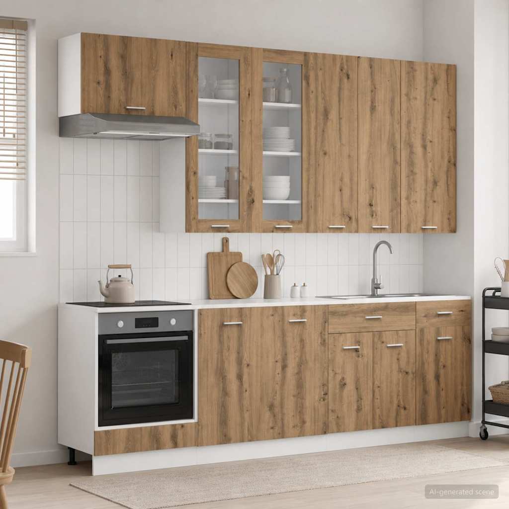 Kitchen Unit LYON 8 pcs Artisan Oak Engineered Wood
