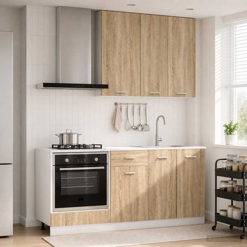 Kitchen Unit LYON 5 pcs Sonoma Oak Engineered Wood