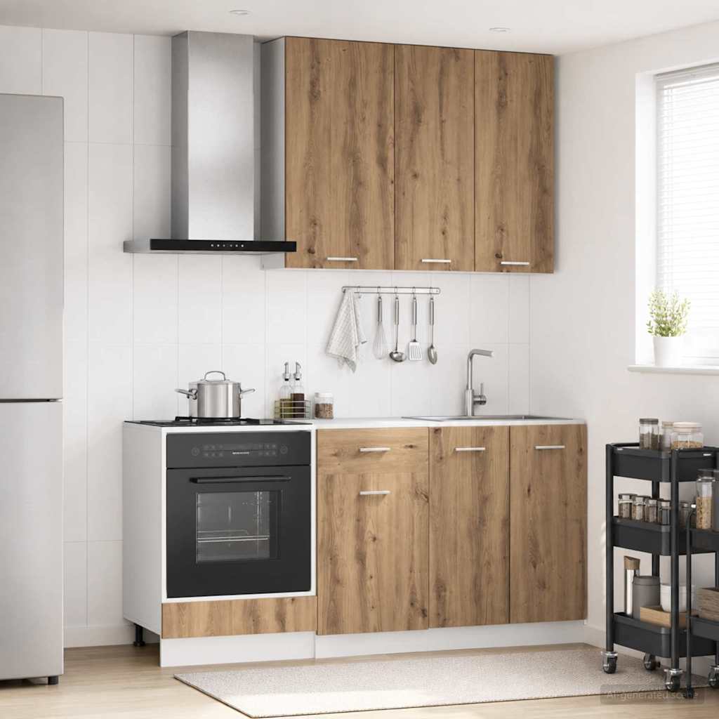 Kitchen Unit LYON 5 pcs Artisan Oak Engineered Wood