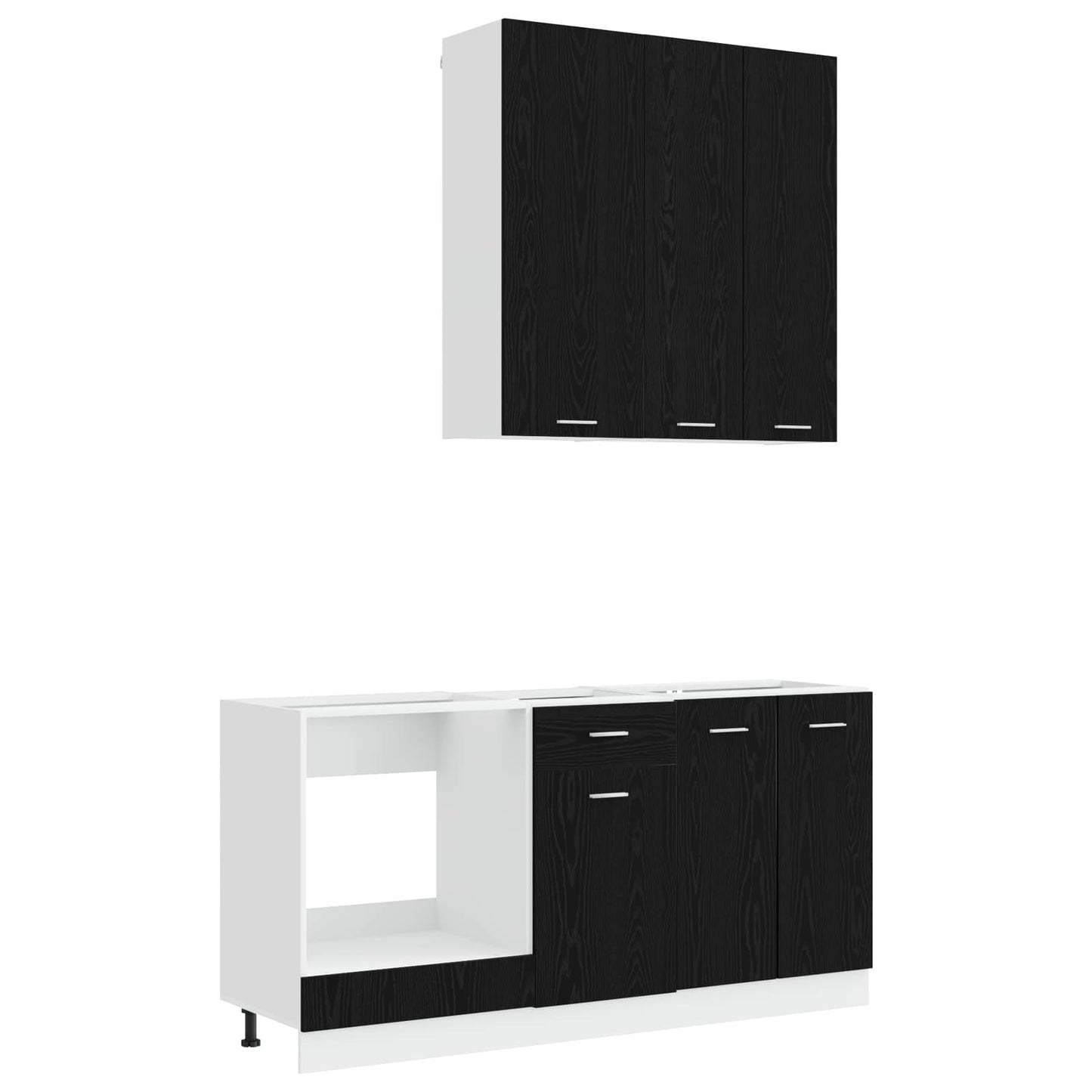 Kitchen Unit LYON 5 pcs Black Oak Engineered Wood