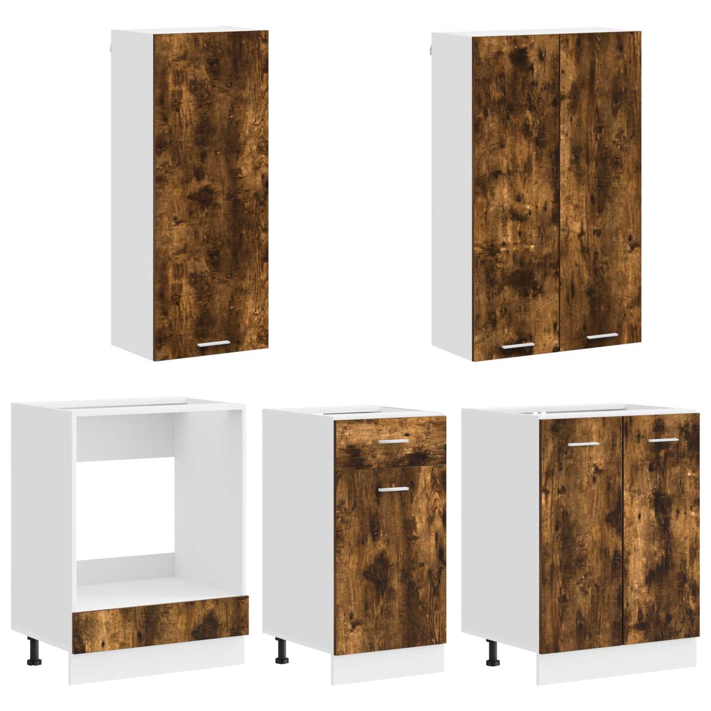 Kitchen Unit LYON 5 pcs Smoked Oak Engineered Wood