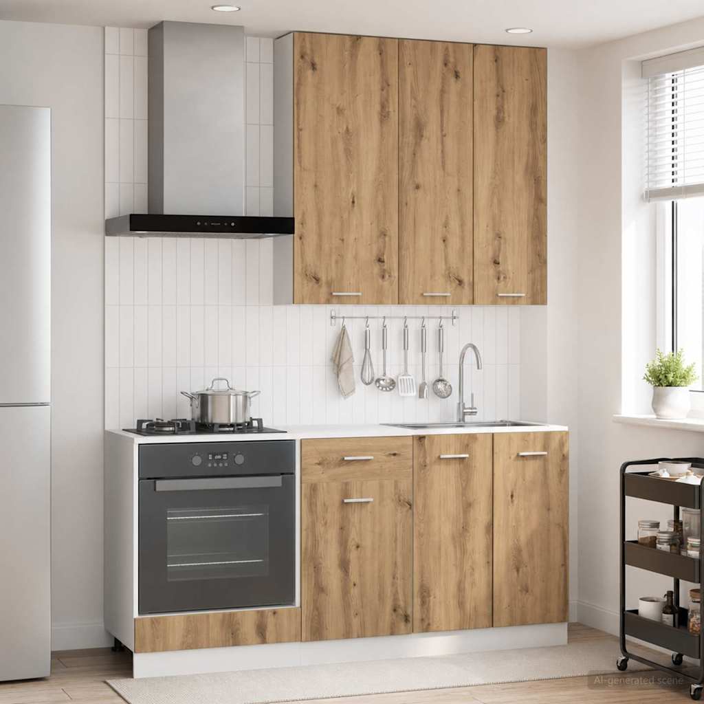 Kitchen Unit LYON 5 pcs Artisan Oak Engineered Wood