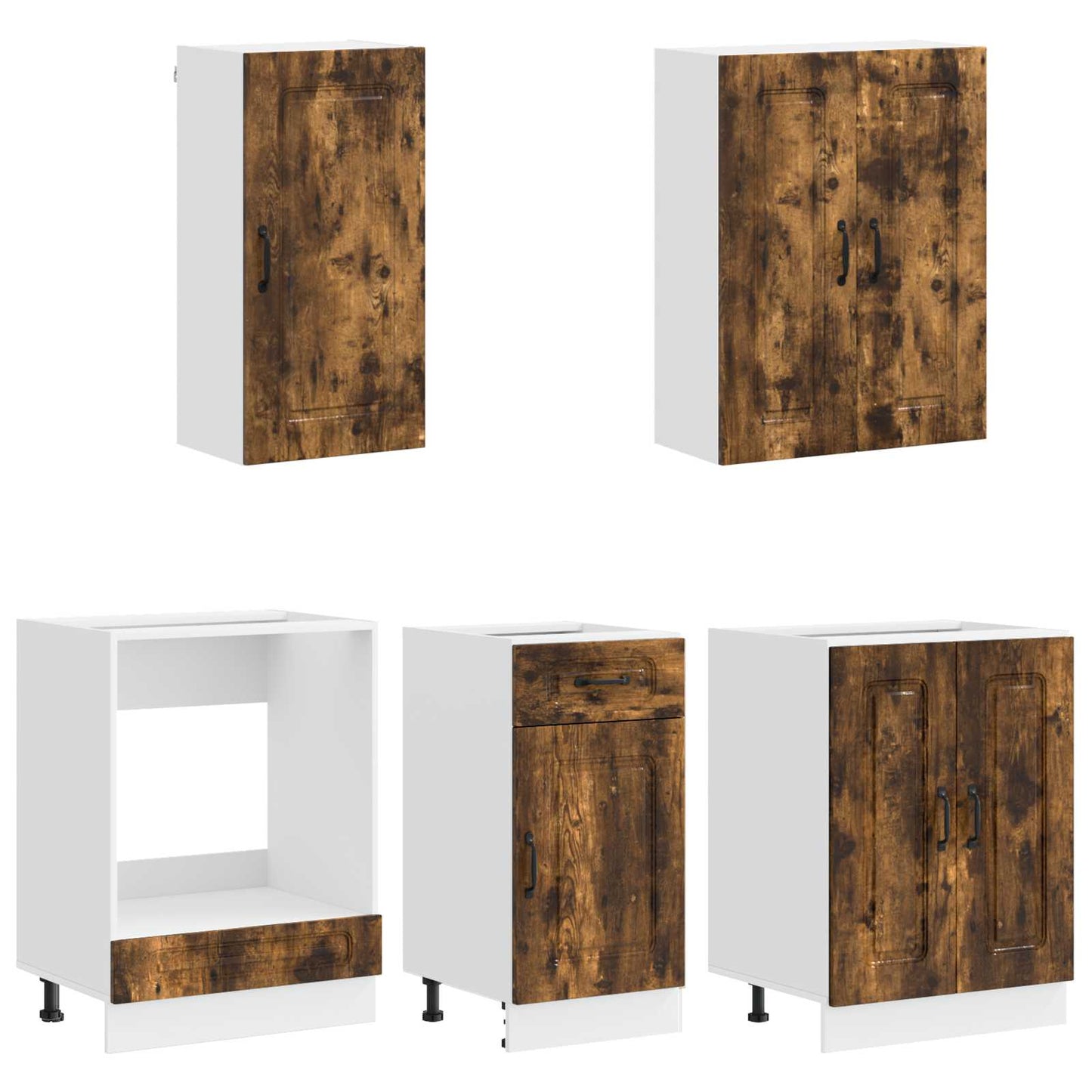 Kitchen Unit KALMAR 5 pcs Smoked Oak Engineered Wood