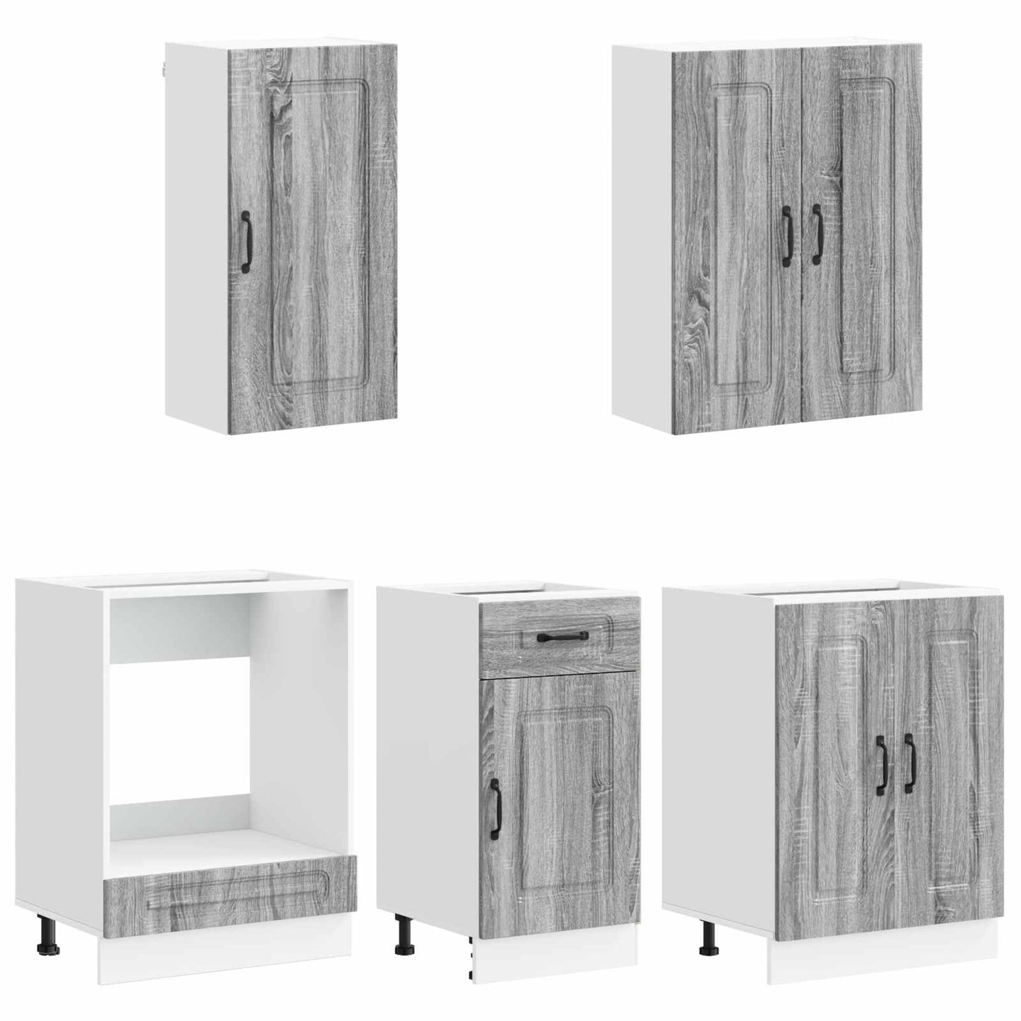 Kitchen Unit KALMAR 5 pcs Grey Sonoma Engineered Wood
