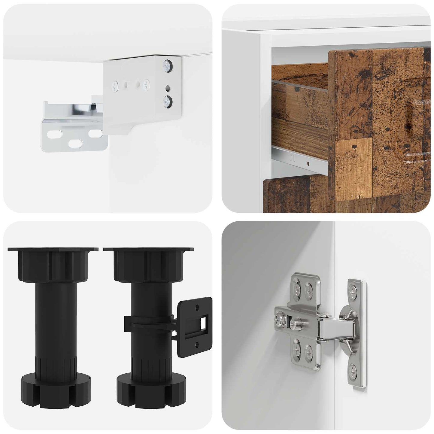Kitchen Unit KALMAR 5 pcs Old Wood Engineered Wood