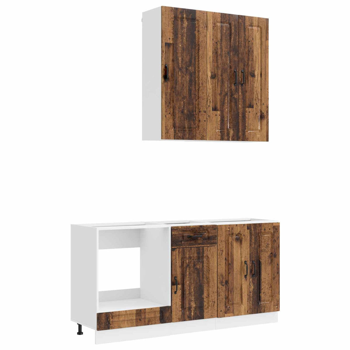 Kitchen Unit KALMAR 5 pcs Old Wood Engineered Wood