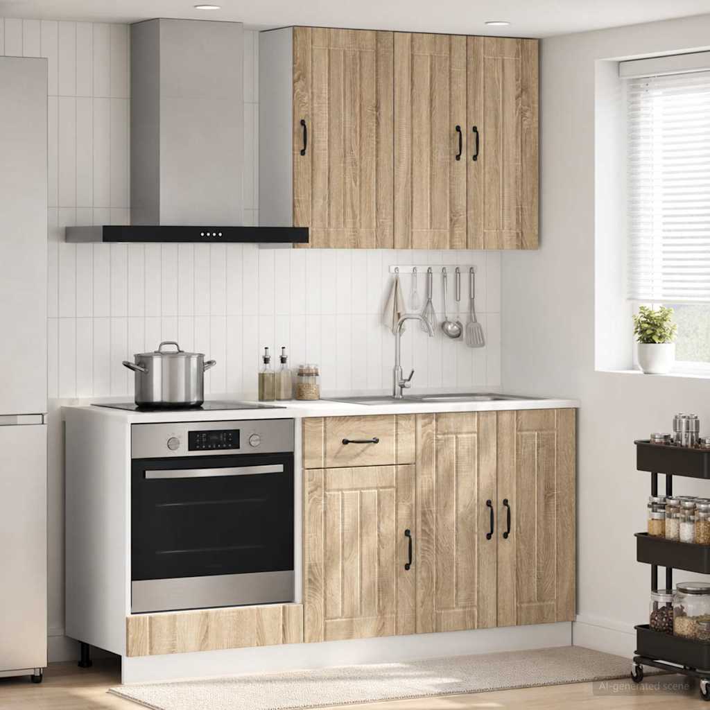 Kitchen Unit LUCCA 5 pcs Sonoma Oak Engineered Wood