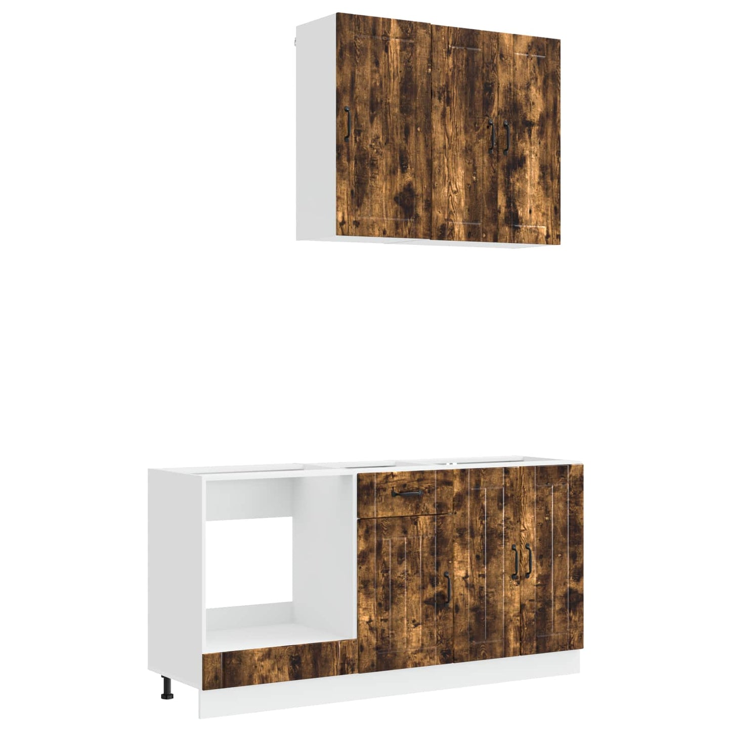 Kitchen Unit LUCCA 5 pcs Smoked Oak Engineered Wood