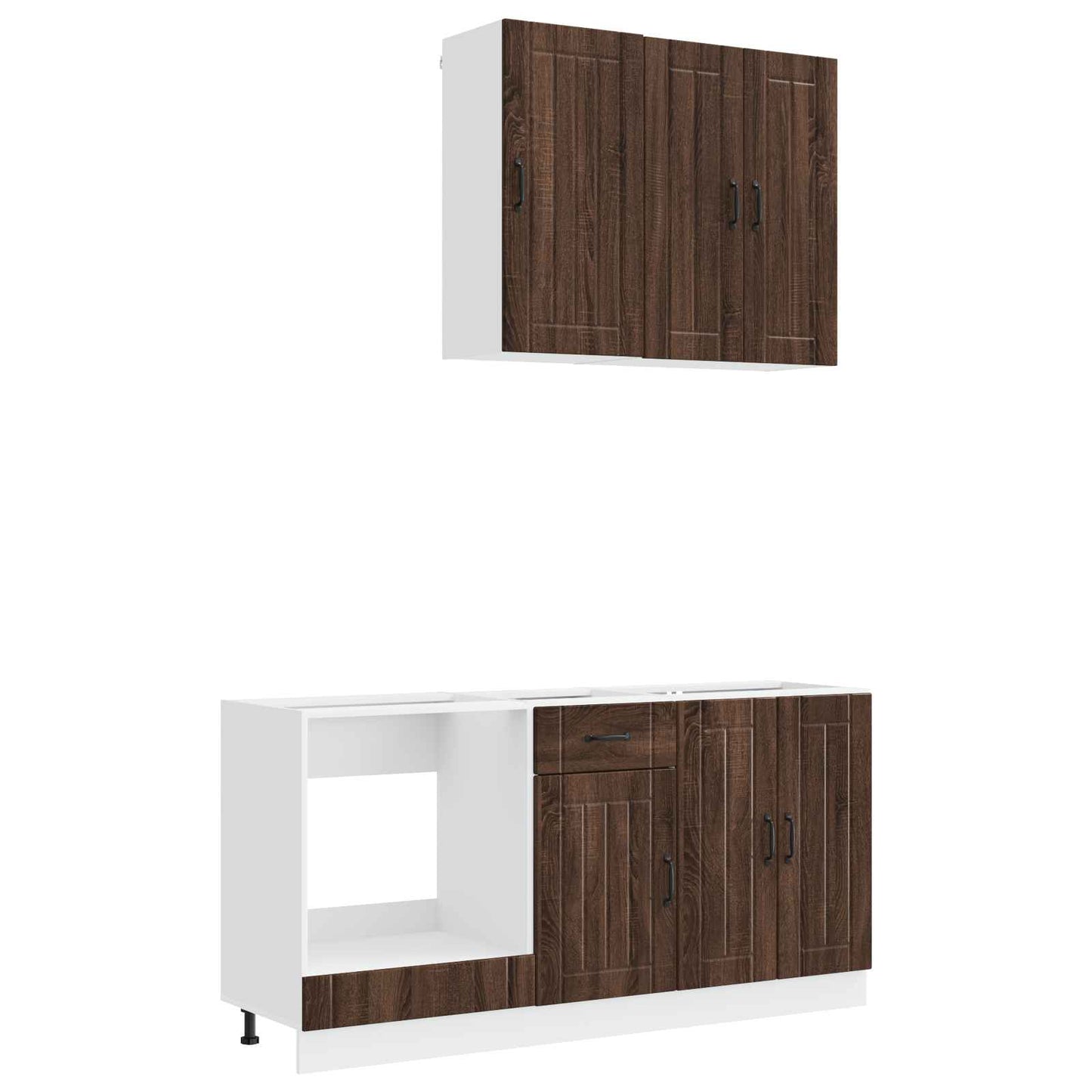 Kitchen Unit LUCCA 5 pcs Brown Oak Engineered Wood