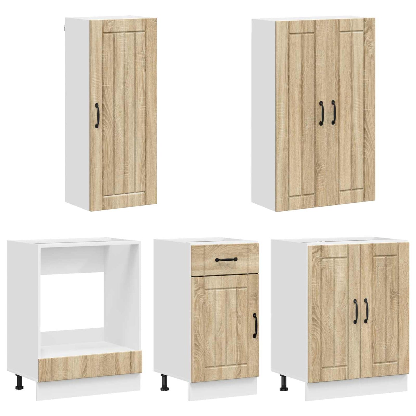 Kitchen Unit LUCCA 5 pcs Sonoma Oak Engineered Wood