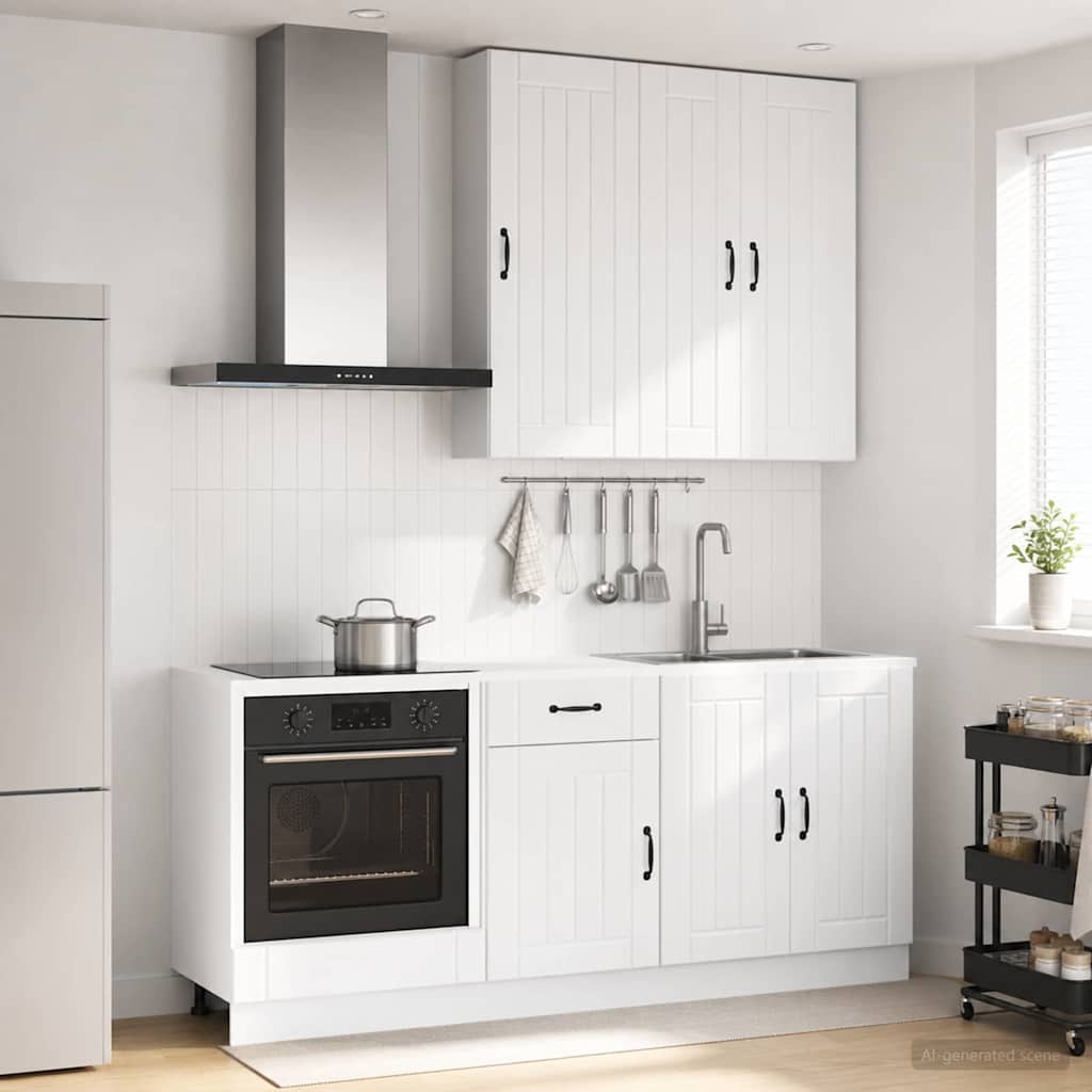 Kitchen Unit LUCCA 5 pcs High Gloss White Engineered Wood