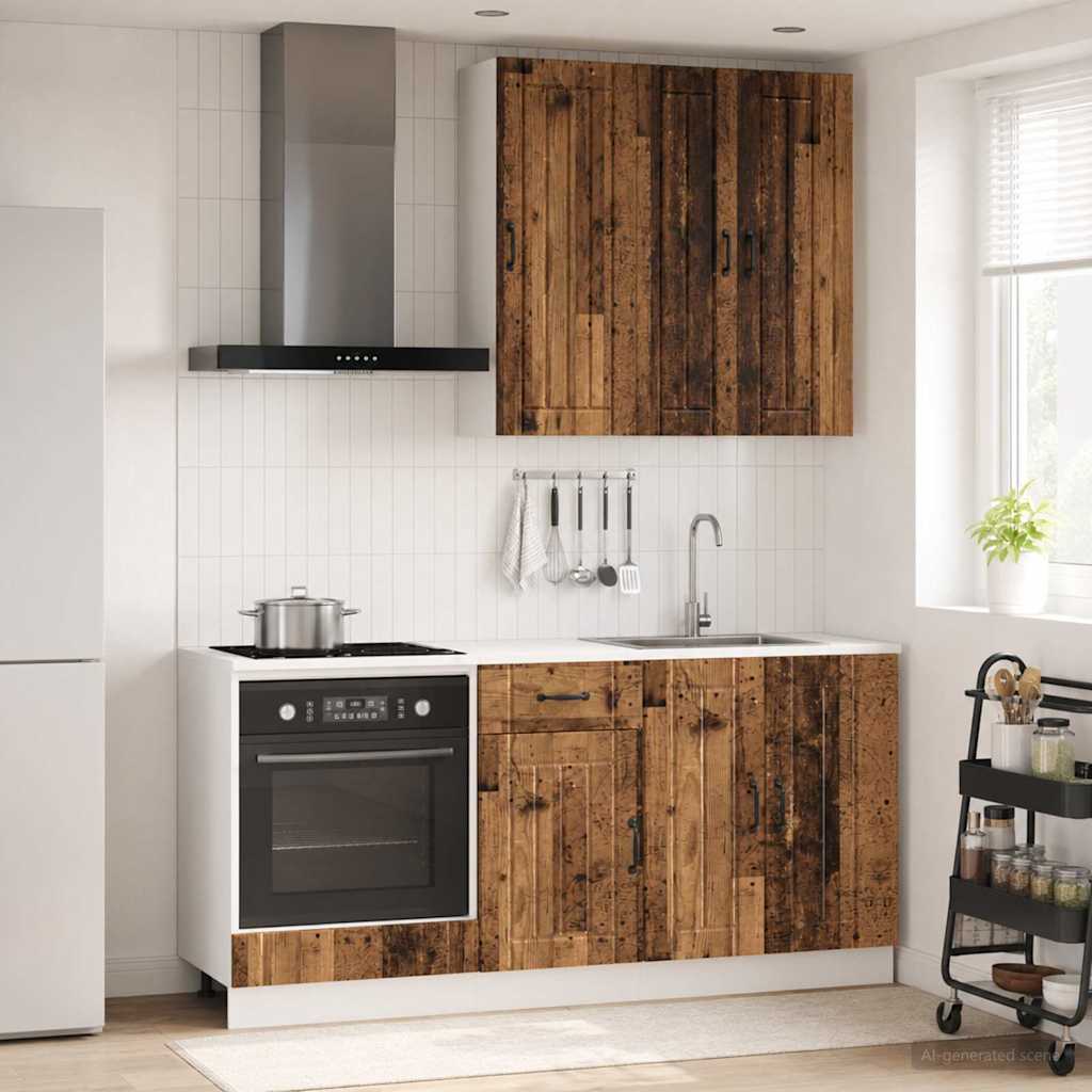 Kitchen Unit LUCCA 5 pcs Old Wood Engineered Wood