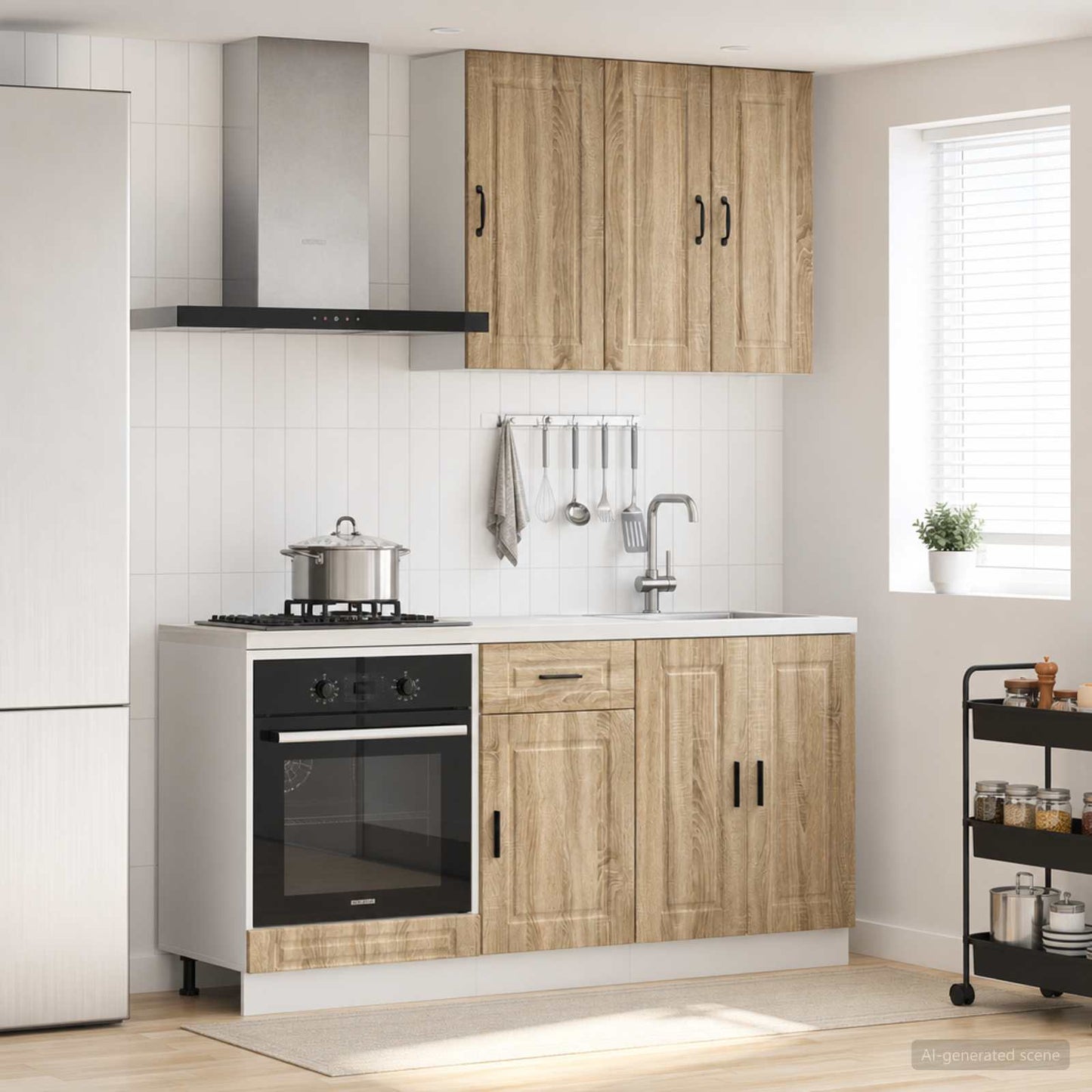 Kitchen Unit PORTO 5 pcs Sonoma Oak Engineered Wood