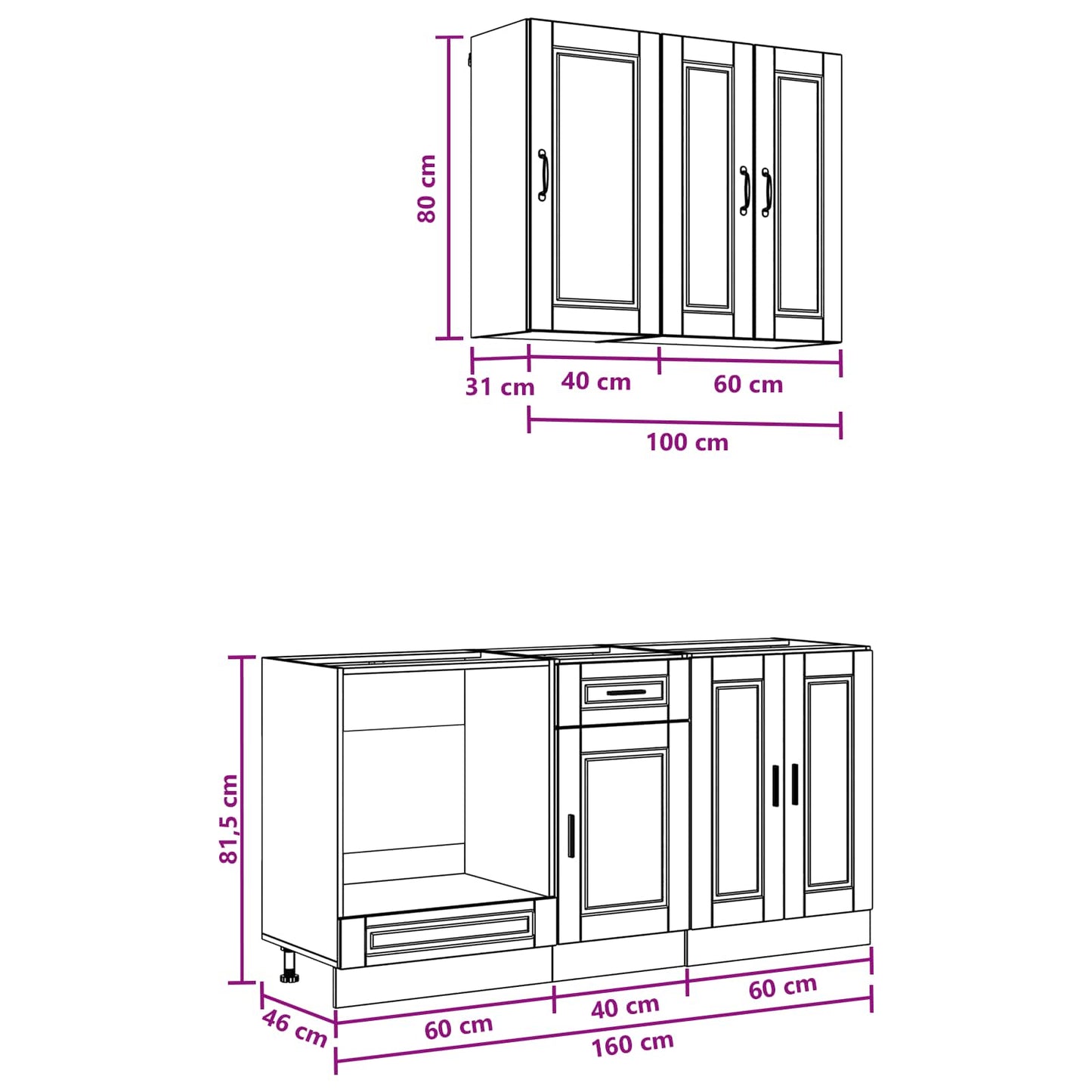 Kitchen Unit PORTO 5 pcs Grey Sonoma Engineered Wood