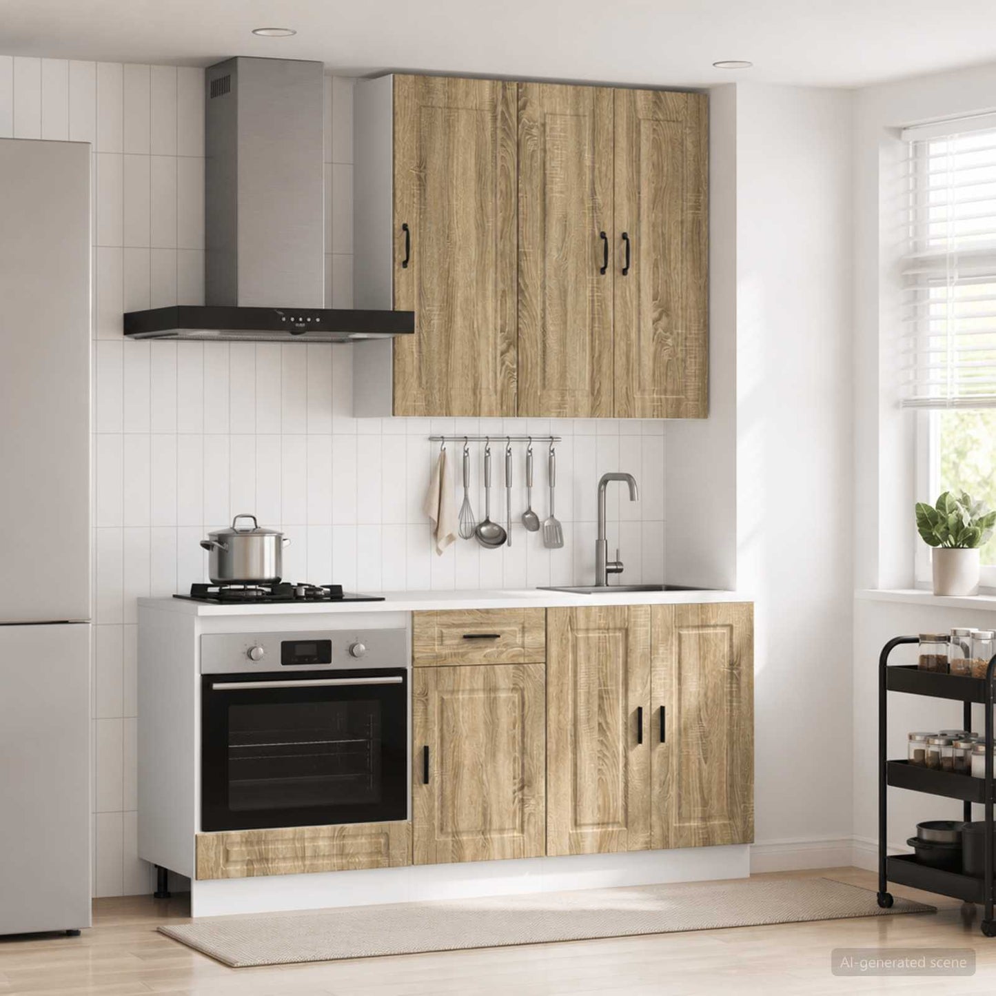 Kitchen Unit PORTO 5 pcs Sonoma Oak Engineered Wood