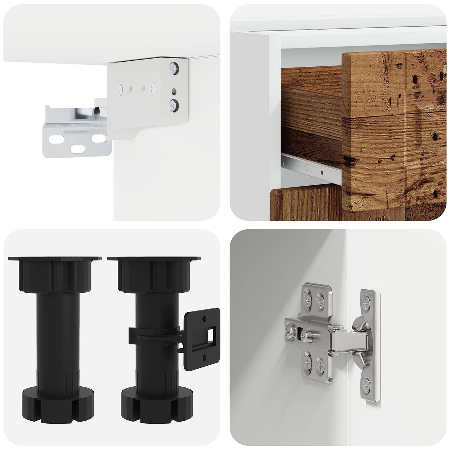Kitchen Unit PORTO 5 pcs Old Wood Engineered Wood