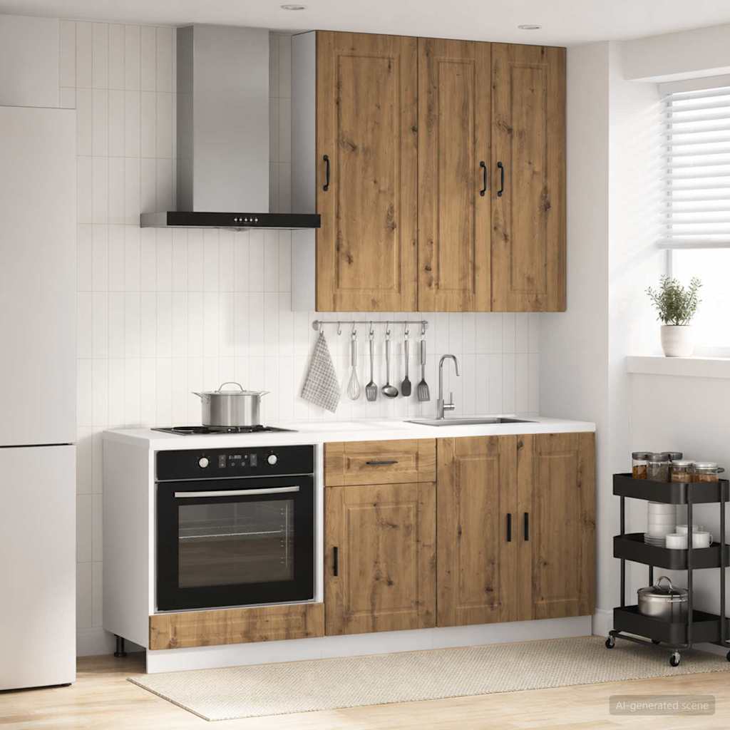 Kitchen Unit PORTO 5 pcs Artisan Oak Engineered Wood