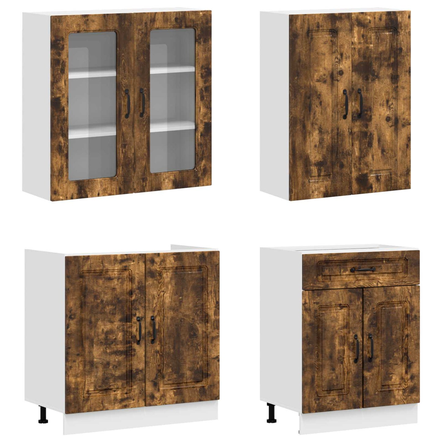 Kitchen Unit KALMAR 4 pcs Smoked Oak Engineered Wood